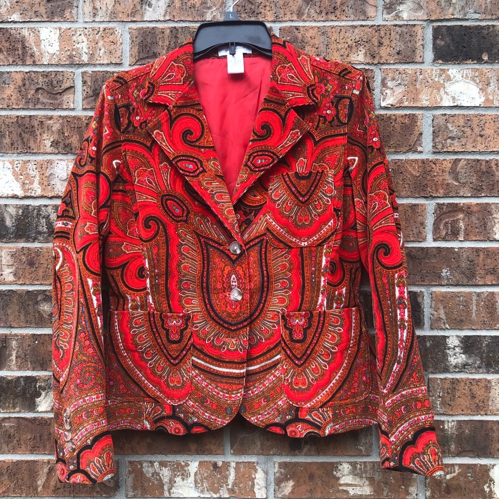 Isaac Mizrahi paisley jacket